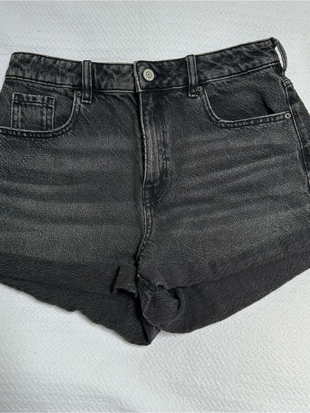 PacSun Black Washed High-Rise Jean Shorts